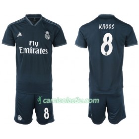 Camisolas de Futebol Real Madrid KROOS 8 Criança Equipamento Alternativa 2018/19 Manga Curta